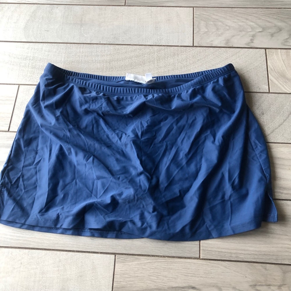 Croft & Barrow 22W Blue Swim Skirt